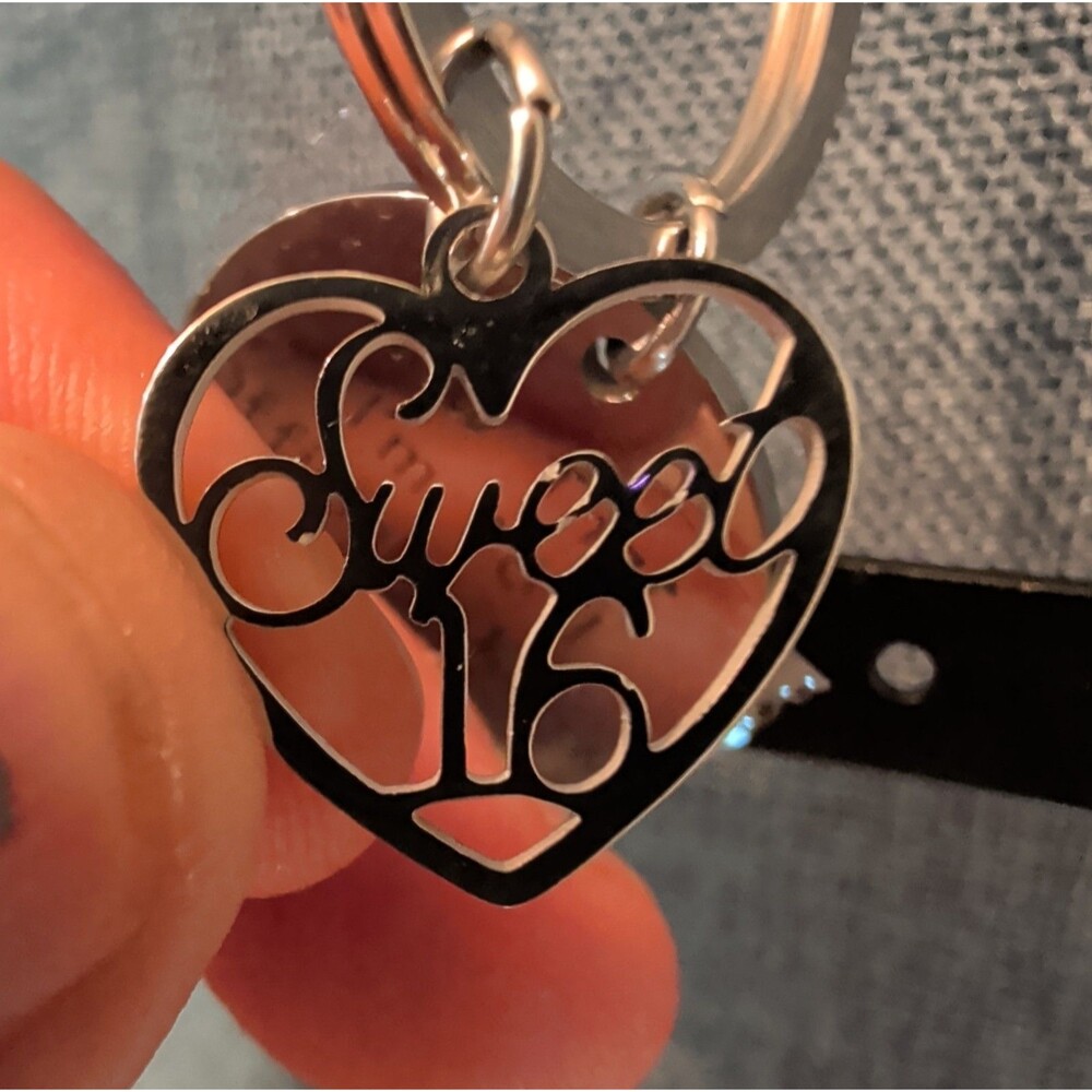 Sweet 16 Funny Keychain Silver Tone Birthday Gift ..I Officially Know Everything - Picture 5 of 16